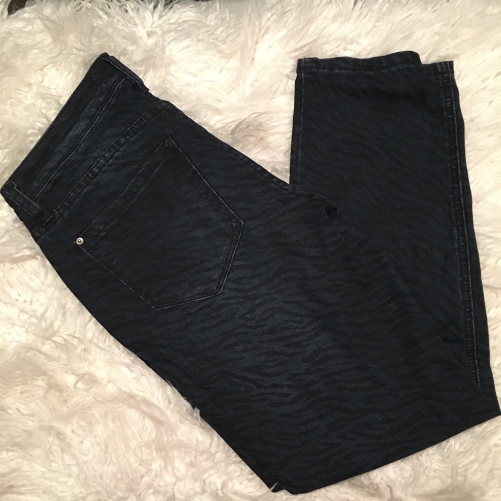 Kensie zebra skinny jeans sz 8